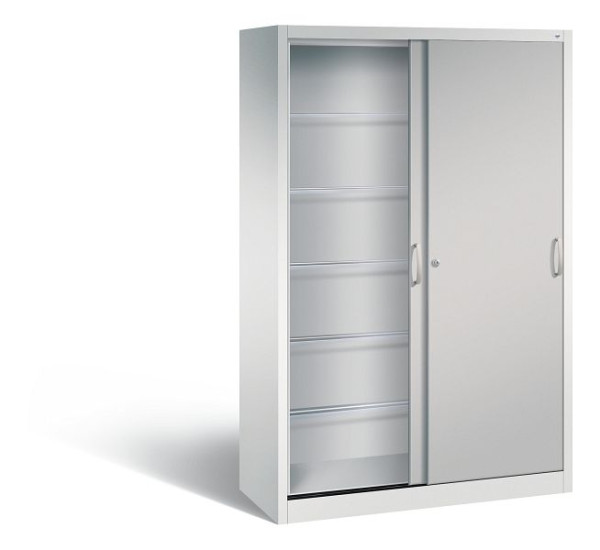 C+P Schiebetürenschrank Acurado, H1950xB1200xT500mm, Farbe: Lichtgrau / Weißaluminium, Bügelgriff, 2050-60 S10044