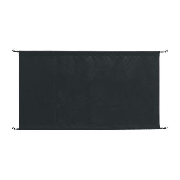 Bolero Abschirmwand schwarz, 70 x 143 x 2 cm, Segeltuch, CF137