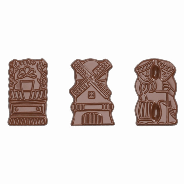 Schneider Schokoladen Form - Spekulatius Vintage, 275 x 135 x 24 mm / 2 x 6 Stück, verschiedene Figuren, 421911