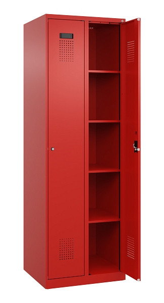 C+P Wäsche-Spind Evolo PLUS, 2 Abteile, 1850x600x500mm, 3020/3020, Verschluss Zylinderschloss, Ablageböden 8, 049000-20B S10052