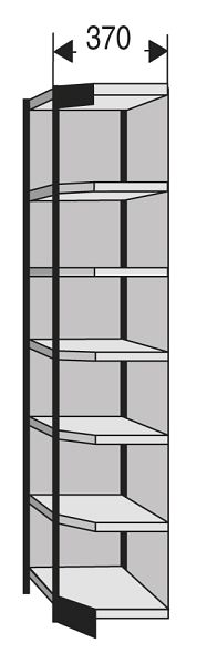Kerkmann Büro Regal Progress 2000, mit Rückwand, H 2600 mm regal schmal 32 breit 58 tief