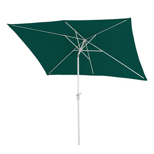 Mendler Sonnenschirm N23, Gartenschirm, 2x3m rechteckig neigbar, Polyester/Alu 4,5kg, grün, 97717