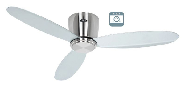 CasaFan Deckenventilator Eco Plano II 112 Chrom gebürstet-Lack silber 0 - 10 V, 3112801