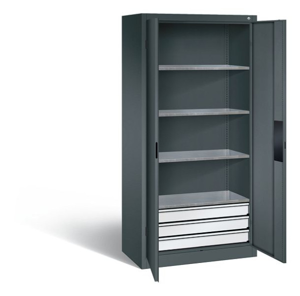 C+P Werkzeugschrank Acurado, H1950xB930xT500mm, Farbe: Anthrazitgrau, Muldengriff, 8921-523 S10165