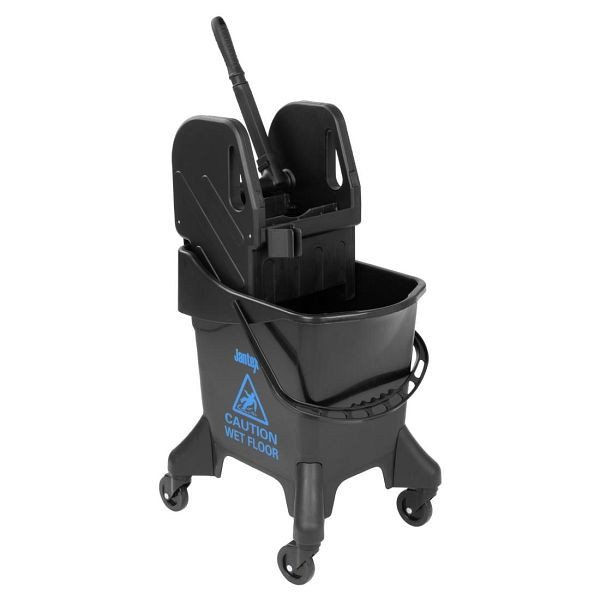 Jantex 20 Liter hoher Mopp-Eimer mit Wringer - Blaues Muster, HW639