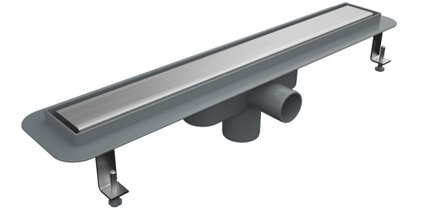 MERT Duschrinne Linear mit Edelstahlrost (304), 300 mm, gebürstet, DU-PLD-30