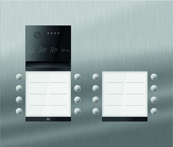 TCS Türkontrollsystem PES PRO Video Außenstation 16T 4 Spalten UP Edelstahl, AVU600416-0030