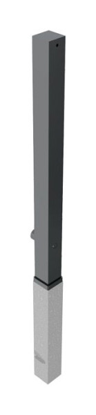 Schake Stilpoller Stahlrohr 70 x 70 mm Serie 4071B, herausnehmbar, mit Dreikantverschluss nach DIN 3223, selbsteinrasten, 4071FB