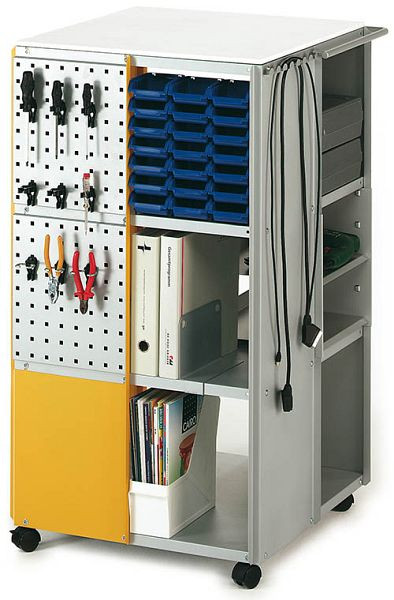 Bedrunka+Hirth Kubik-3, Maße in mm (BxTxH): 620 x 620 x 1165, 4 x Lenkrolle, davon 2 x mit Feststeller, Ø 50 mm, 86.3000