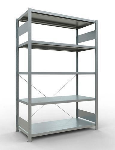Schulte Fachbodenregal, Grundfeld, 5 Lagerebenen, Kreuzstrebe, Fachlast 250 kg, 1360 x 636 x 2000 mm, 278769