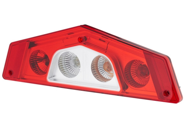 HELLA Heckleuchte, Caraluna X, Glühlampe, 12V, Einbau/geschraubt, ECE, Lichtscheibenfarbe: glasklar/rot, links, 2VP 012 570-051