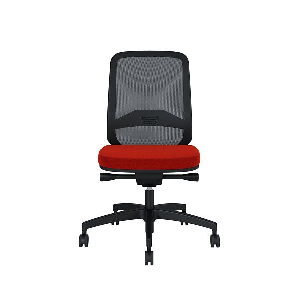 Bisley Bürodrehstuhl Bali, Rückenlehne aus Netzbezug Kunststofffußkreuz, TN9404 tomato red, BALIKRT0015TN9404