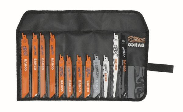 Bahco Sandflex® Bimetall-Säbelsägeblätter-Satz für Metall, 12-teilig, 3940-METAL-SET-12P