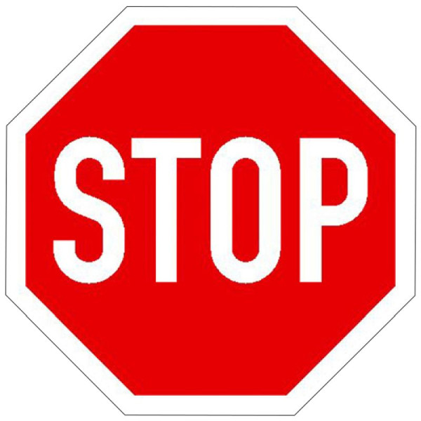 Stein HGS Verkehrsschild, Halt! Vorfahrt gewähren, 400 x 400 mm, 11.5266