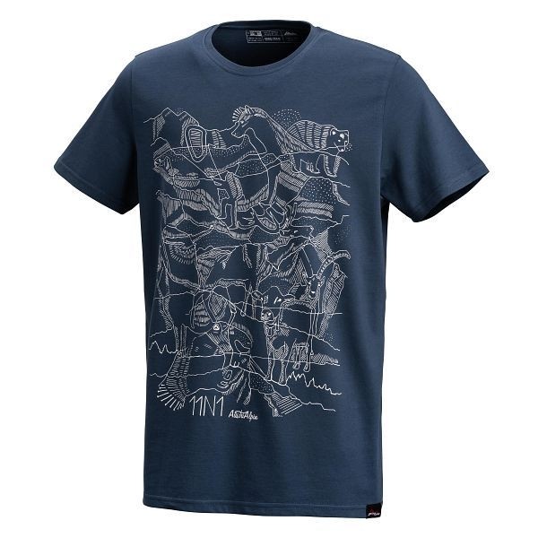 AustriAlpin 11n1 T-Shirt, blau-weissz, 100% Baumwolle, Größe L, ZC11BW-L