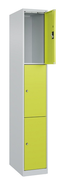 C+P Schließfachschrank Evolo PLUS, 3 Fächer, 1850x300x500mm, 7035/0024, 049000-103 S10015