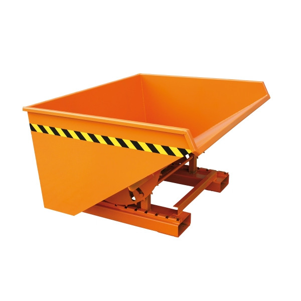Eichinger Industrie Kippbehälter mit Abrollkufen, 1500 kg, 1500 Liter, reinorange, 20231400000000