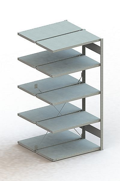 Meta S3 Steckregal CLIP 100 DAR 2000x1000x500 mm, verzinkt, Bodenanzahl: 2 x 5, 200180779