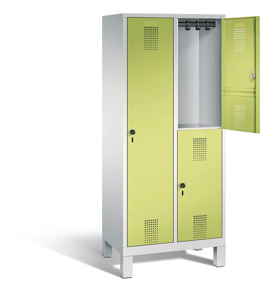 C+P Kombi-Spind Evolo, H1850xB810xT500mm, Farbe: Lichtgrau / Viridingrün, 48610-22 S10021