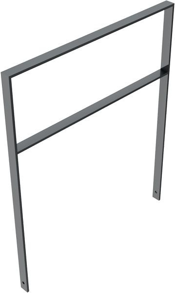 Schake Anlehnbügel aus Flachstahl 50 x 12 mm, mit Querholm, Gesamtbreite: 1000 mm, feuerverzinkt und beschichtet DB 703, 451_100B