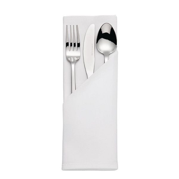 Mitre Luxury Satin Band Servietten weiß 55cm, VE: 10 Stück, HB559