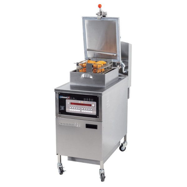 Casselin Elektrische Druckfritteuse mit Filterung 25 Liter, CFEPF25
