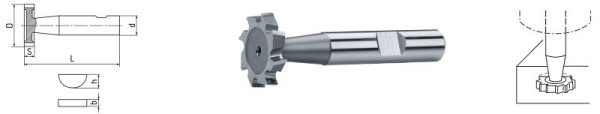ELMAG HSS Co5-Schlitzfräser DIN 850, Ø 13, 5 x 3,0 mm, 73507