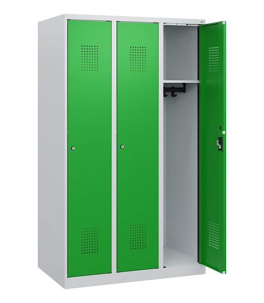 C+P Spind Evolo PLUS, 3 Abteile, 1530x900x500mm, 7035/6037, Zylinderschloss, 0490005-30 S10038