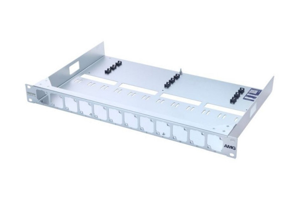AMG Systems Industrieller Baugruppenträger Regalboden für AMG160-F Geräte, 12 Plätze 1HE, 19" Einbau, ohne PSU, AMG160C-TR