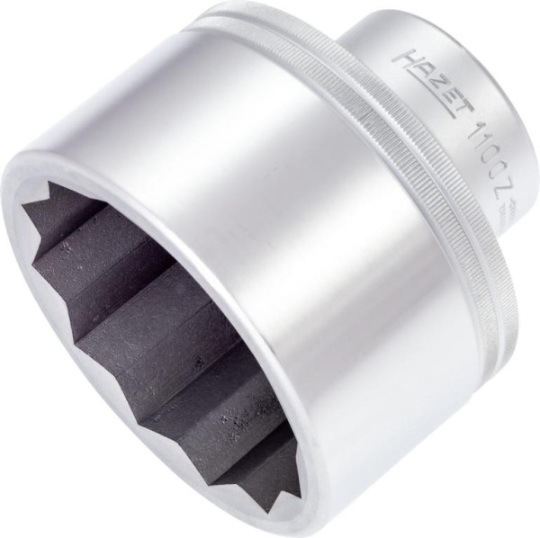 Hazet Steckschlüsseleinsatz, Doppelsechskant, Vierkant hohl 25 mm (1 Zoll), Außen-Doppel-Sechskant Profil, 80 mm, 1100Z-80