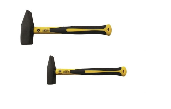 VaGo-Tools Profi 2-teiliges Set Schlosserhammer Fiberglas Stiel Schlosser 300g 1000 g, 233-903/910 je 1_nv