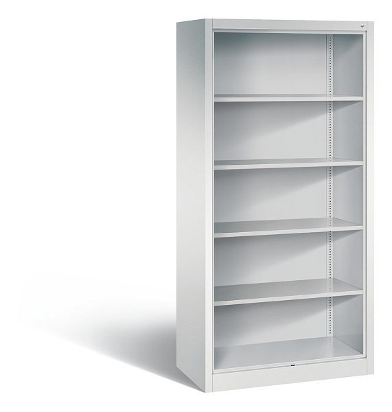 C+P Stahlregal mit Rückwand Acurado, H1950xB930xT500mm, Farbe: Lichtgrau, 5 OH, 9180-000 S10002