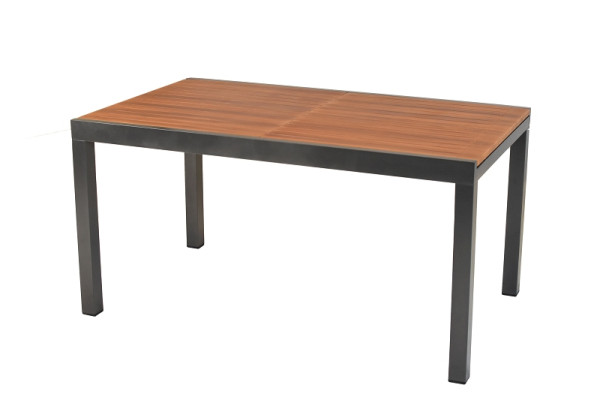 Merxx Ausziehtisch, 150 (200) x 90 cm, Tischplatte in Holzoptik, Aluminiumgestell mit folierter Tischplatte, 21655-217