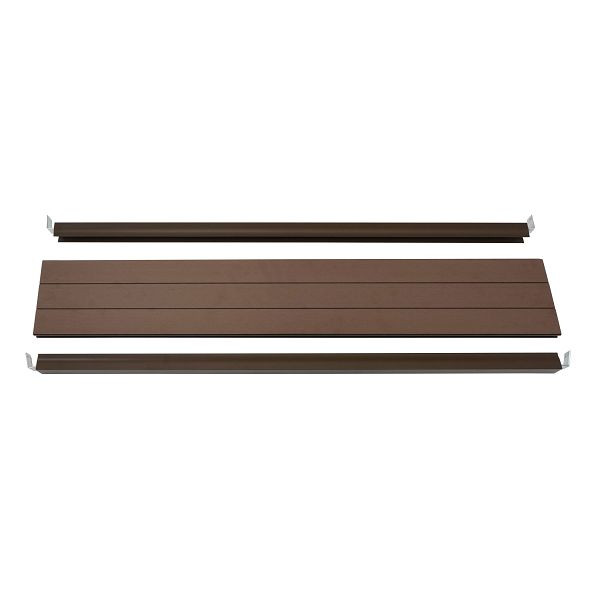 Mendler Abschluss-Set für WPC-Sichtschutz Sarthe, Abschlussprofil Windschutz, WPC-Pfosten, 90cm, braun, 76262