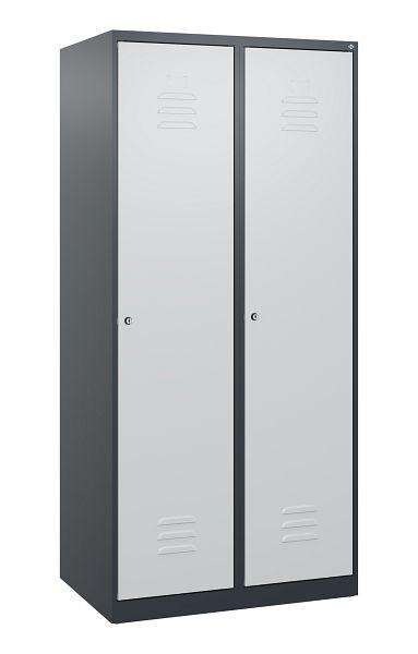 C+P Umkleidespind Classic PLUS, 2 Abteile, 1700x800x500mm, 7016/7035, Zylinderschlösser, 0800007-22 S10017