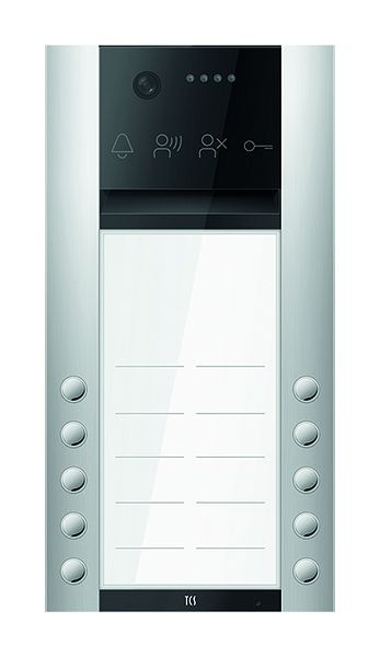 TCS Türkontrollsystem PES PRO IP Video Außenstation 10T 2 Spalten AP silber, AVA420210-0010