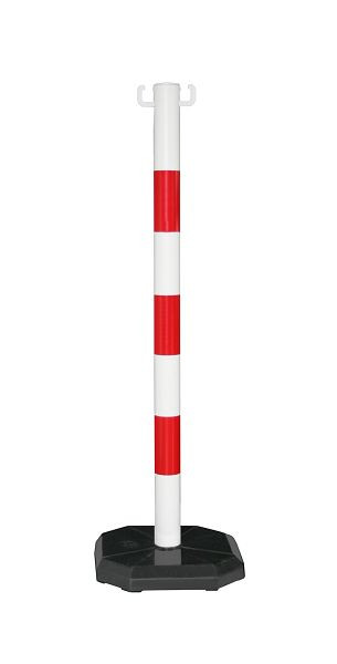 Eichner Mobilpfosten inkl. Standfuß mit Beschwerungsgewicht aus Beton, Farbe: Rot/Weiß, 9225-18004-300