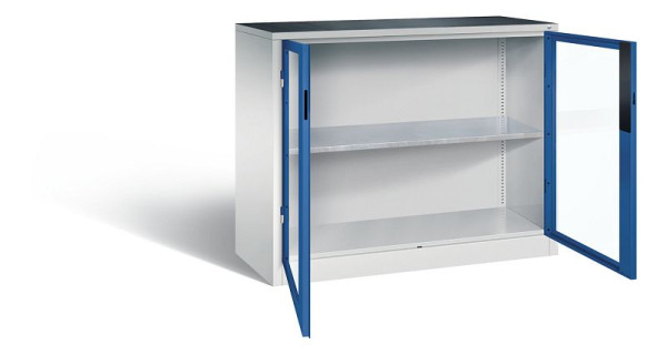 C+P Werkzeugschrank Acurado, H1000xB1200xT500mm, Farbe: Lichtgrau / Enzianblau, Muldengriff, 8831-055 S10182