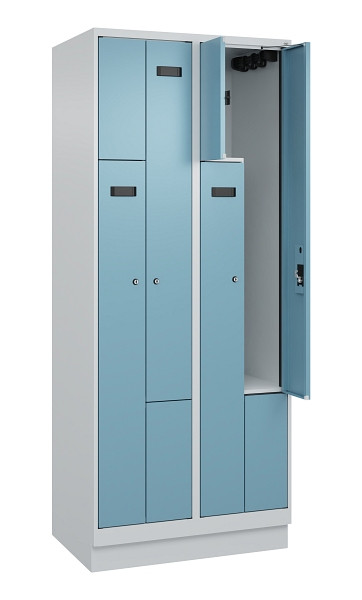 C+P Z-Spind Evolo PLUS, Sockel, 4 Fächer, 1950x800x500mm, 7035/0010, Zylinderschloss, 049023-224 S10037