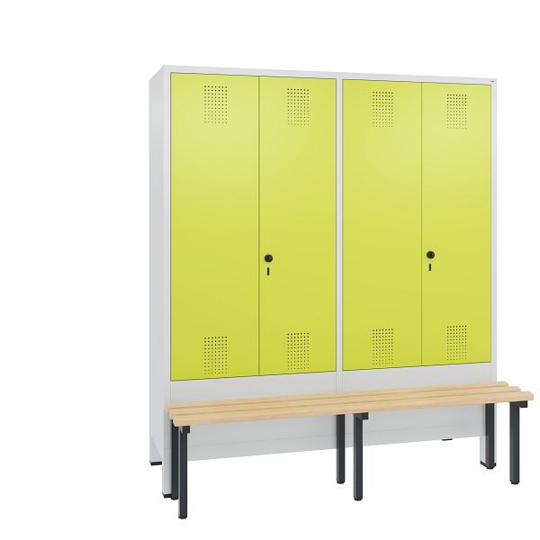 C+P Spind Evolo, 4 Abteile, H1850xB1590xT815 mm, Grau/Viridingrün, 48032-42 S10079