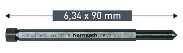 Karnasch Auswerferstift 6,34x90mm, VE: 10 Stück, 201149