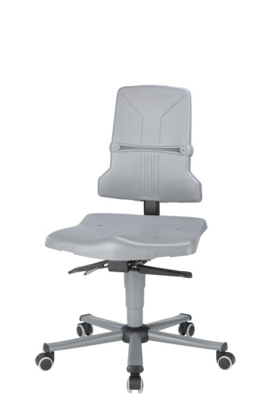 bimos Sintec Arbeitsdrehstuhl, Sitz- und Rückenlehne aus Kunststoff, mit Rollen, 9813-1000