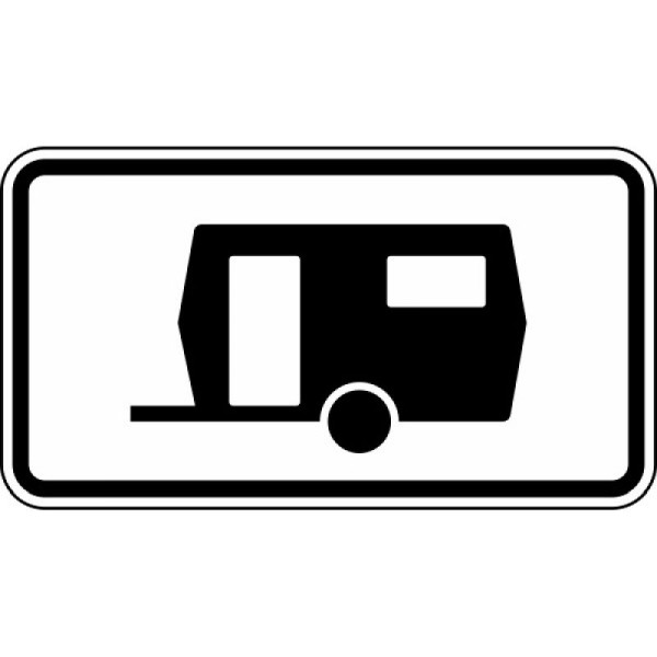 Stein HGS Kennzeichnung von Parkflächen, auf denen Wohnwagen auch länger als 14 Tage parken dürfen Nr. 1010-13, 231x420mm /RA2/Flachform 3mm, 1010-13-123