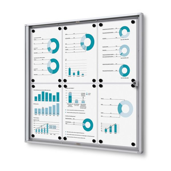 Showdown Displays Schaukasten Innen Economy Brandschutz (B1) (6xA4), SCXS6xA4B1