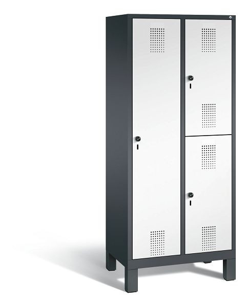 C+P Kombi-Spind Evolo, H1850xB810xT500mm, Farbe: Schwarzgrau / Verkehrsweiß, 48610-22 S10020