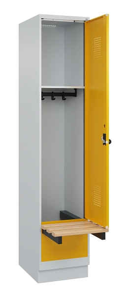 C+P Spind Evolo PLUS, 1 Abteile, 1950x400x815mm, 7035/1004, Drehriegel, 049040-12 S10000