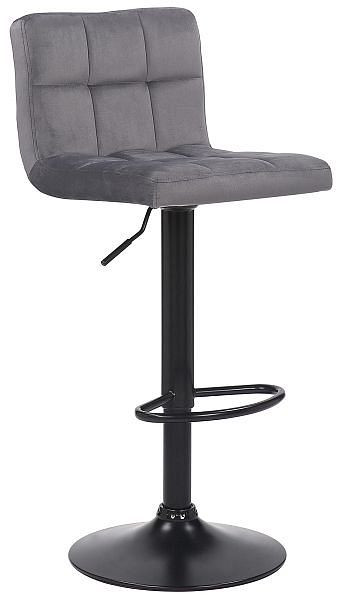 CLP Barhocker Feni Samt, grau, 315723, 4251756432492