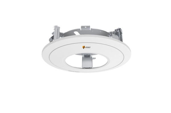 eneo IND-FMH2 Deckeneinbauadapter mit Abdeckring weiß, für Domekamera der IN-Serie, 239856