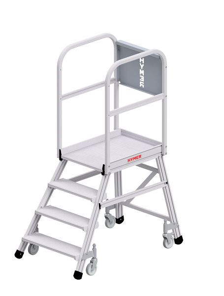 HYMER Podesttreppe fahrbar, einseitig begehbar, 4 Stufen, 618804