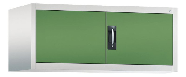 C+P Aufsatzschrank Acurado, H500xB1200xT600mm, Farbe: Lichtgrau / Resedagrün, Muldengriff, 9494-000 S10011